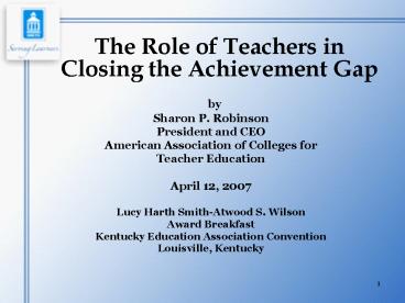 The Role of Teachers in Closing the Achievement Gap presentation | free ...