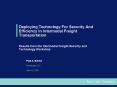 Deploying Technology For Security And Efficiency In Intermodal Freight Transportation Results from t PowerPoint PPT Presentation