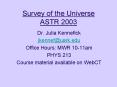 Survey of the Universe ASTR 2003 PowerPoint PPT Presentation