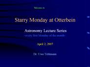 Starry Monday at Otterbein