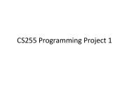 CS255 Programming Project 1