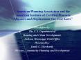 American Planning Association and the American Institute of Certified Planners  PowerPoint PPT Presentation