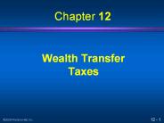 Wealth Transfer Taxes
