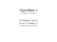 Algorithms 1 (Lecture 2 of CSE1301) PowerPoint PPT Presentation