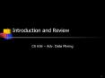 Introduction and Review PowerPoint PPT Presentation