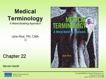 Medical Terminology A WordBuilding Approach