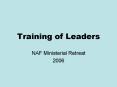 Training of Leaders PowerPoint PPT Presentation