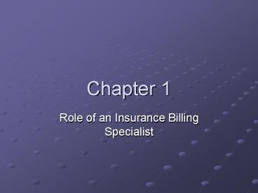 Role of an Insurance Billing Specialist