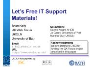 Lets Free IT Support Materials