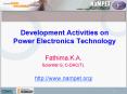 Development Activities on Power Electronics Technology PowerPoint PPT Presentation