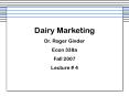 Report on Dairy Industry in Iowa PowerPoint PPT Presentation