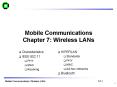 Mobile Communications Chapter 7: Wireless LANs PowerPoint PPT Presentation