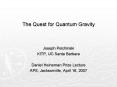 The Quest for Quantum Gravity PowerPoint PPT Presentation