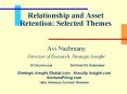 Relationship and Asset Retention: Selected Themes PowerPoint PPT Presentation