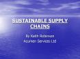SUSTAINABLE SUPPLY CHAINS PowerPoint PPT Presentation
