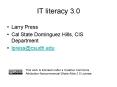 IT literacy 3'0 PowerPoint PPT Presentation