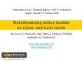Mainstreaming active modes on urban and rural roads PowerPoint PPT Presentation