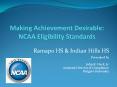 Making Achievement Desirable: NCAA Eligibility Standards PowerPoint PPT Presentation