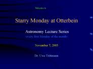 Starry Monday at Otterbein