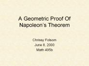 A Geometric Proof Of Napoleon