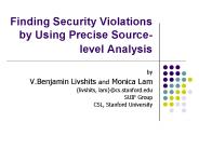 Finding Security Violations by Using Precise Source-level Analysis