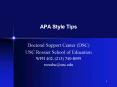 APA Style Tips PowerPoint PPT Presentation
