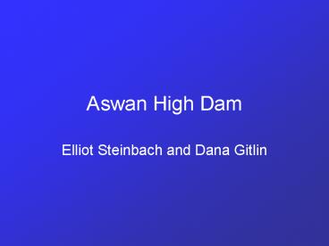 Aswan High Dam