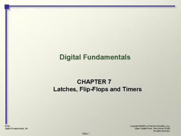 FlipFlops and Related Devices