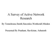 A Survey of Active Network Research