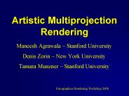 Artistic Multiprojection Rendering