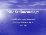 Nile Sedimentology
