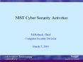 NIST Cyber Security Activities PowerPoint PPT Presentation