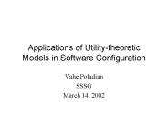 Applications of Utility-theoretic Models in Software Configuration