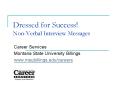 Dressed for Success NonVerbal Interview Messages PowerPoint PPT Presentation