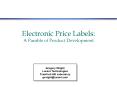 Electronic Price Labels: A Parable of Product Development PowerPoint PPT Presentation