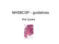 NHSBCSP - guidelines PowerPoint PPT Presentation