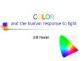 COLOR and the human response to light PowerPoint PPT Presentation