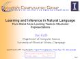Learning%20and%20Inference%20in%20Natural%20Language%20From%20Stand%20Alone%20Learning%20Tasks%20to%20Structured%20Representations PowerPoint PPT Presentation