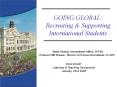 GOING GLOBAL: Recruiting PowerPoint PPT Presentation