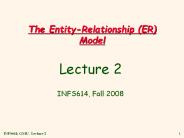 The Entity-Relationship (ER) Model