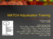 WATCH Adjudication Training
