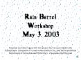 Rain Barrel Workshop PowerPoint PPT Presentation