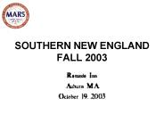 SOUTHERN NEW ENGLAND FALL 2003