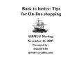 Back to basics: Tips for Online shopping PowerPoint PPT Presentation