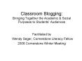 Classroom Blogging: Bringing Together the Academic PowerPoint PPT Presentation