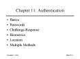 Chapter 11: Authentication PowerPoint PPT Presentation
