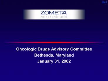 Oncologic Drugs Advisory Committee