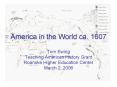 America in the World ca' 1607 PowerPoint PPT Presentation