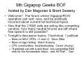 9th Gigapop Geeks BOF hosted by Dan Magorian PowerPoint PPT Presentation