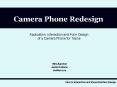 Camera Phone Redesign PowerPoint PPT Presentation